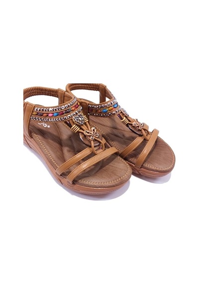 Guja 25y154-2 Cy Camel Kadın Yazlık Deri Sandalet