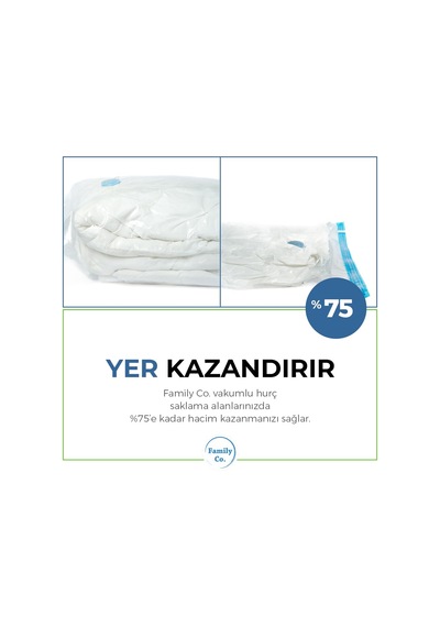 Family Co. Vakumlu Hurç Poşet Setleri 3 Parça 80x100-2, 100x130-1 Diğer