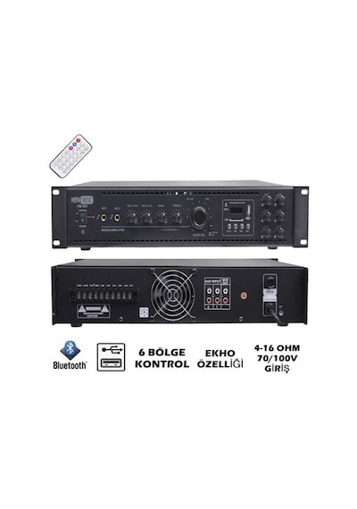 Hepa Merz Hm350 6 Bölgeli 350 Watt Mikser, Amfi Usb Ve Bluetooth Bağlantı