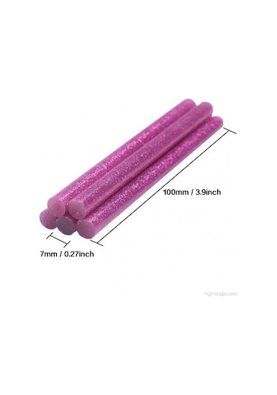 Mühür Mumu Simli Çubuk Sıcak Tutkal 7Mm X 10Cm 12 Li Pembe Renk