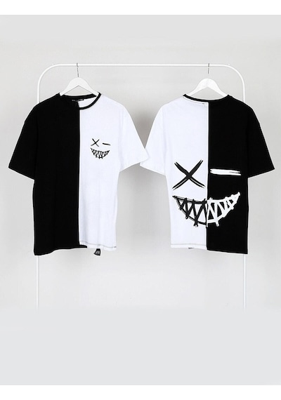 Sırt Baskılı Tasarım Tshirt Siyah