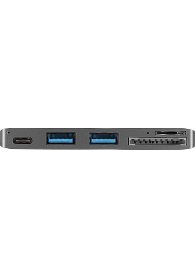 Ally 5in1 USB-C Hub 3.0 Type-C Şarj Kart Okuyucu Gri