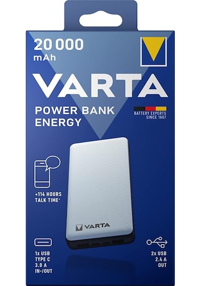 Varta 57978 Energy 20000 mAh Taşınabilir Şarj Cihazı