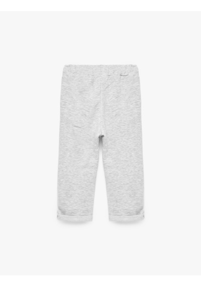 Koton Beli Lastikli Cep Detaylı Basic Eşofman Altı Gri Melanj 7wmb40037tk