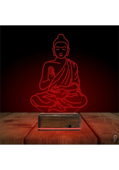 Luvivia Yoga Buda 3d Lamba - Masa Gece Lambası Şeffaf