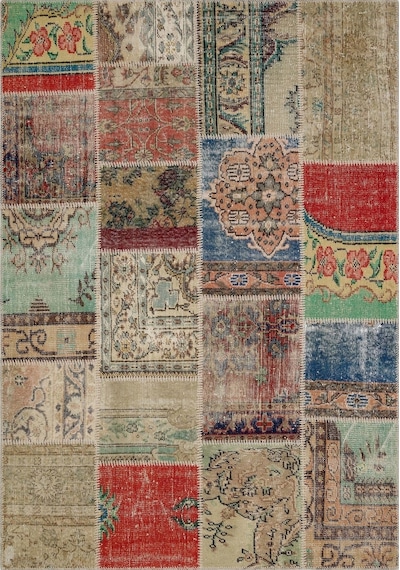 Birebir Özgünlüğü Ile Dikkat Çeken Patchwork Halı 160x230 Cm - 6308