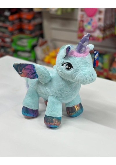 Oyuncak Peluş Kanatlı Unicorn Tek Boynuzlu At Mint Su Yeşili 30 Cm Yeşil