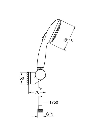 Grohe Vitalio Start 110 3f Mafsalli Set Krom, Siyah