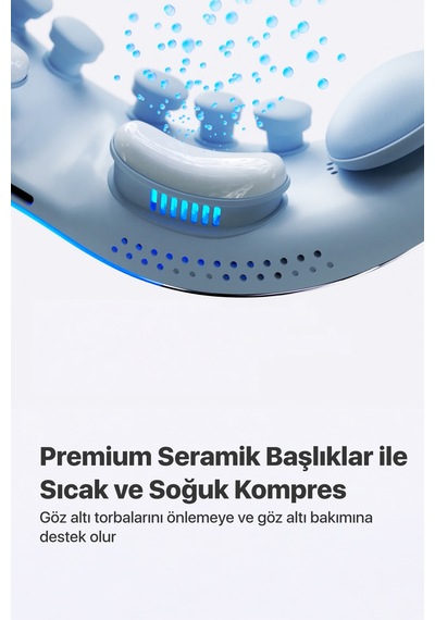 Ks700-e Akıllı Göz Masaj Aleti / Robotu Soğuk Kompress Mobil App, Isı Terapisi & Termoterapi Mor-lacivert