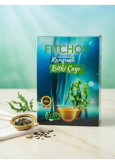 Fitchoy Deniz Yosunu Karışımlı Bitki Çayı 60 Süzen Poşet Mate, Kiraz Sapı Ve Bitkisel Karışım