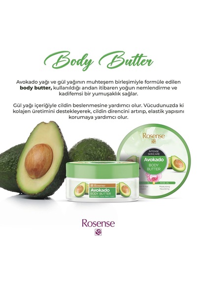 Rosense Body Butter Avokado & Gül 150 Ml