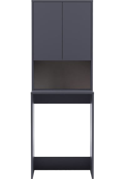 Çamaşır Makinası Dolabı Kurutma Makinası Dolabı 2 Kapaklı 190x67x67 Siyah
