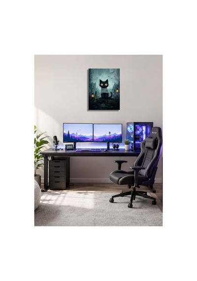 Mumya Kedi Ve Mezarlık Baskılı Metal Tablo Halloween Wall Art Cadılar Bayramı Dekoru Çok Renkli - 909186262 Çok Renkli - 909186262 Çok Renkli