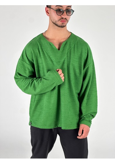 Cocopelli Tasarım Yeşil Erkek Sweatshirt Coc1057 Yeşil