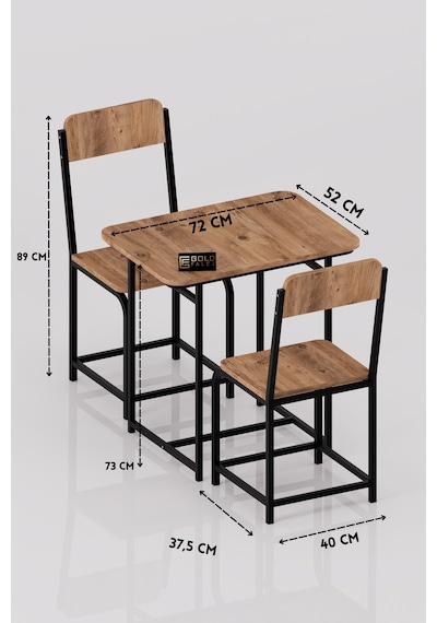 Mutfak Masa Takımı Sandalyeli 2 Kişilik Modern Balkon Cafe Bahçe Yemek Masası Minör 9806 Atlantik Kahverengi Mutfak Masa Takımı Sandalyeli 2 Kişilik Modern Balkon Cafe Bahçe Yemek Masası Minör 9806 Atlantik Kahverengi