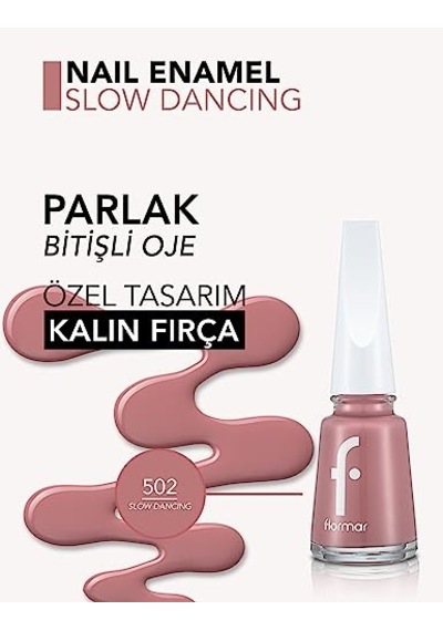Flormar Klasik Parlak Bitişli Yüksek Pigmentli Oje -nail Enamel- 502 Slow Dancıng New- 8682536036344