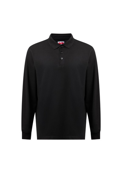 Vitrinonline Erkek Uzun Kollu Polo Yaka Sweatshirt - Siyah