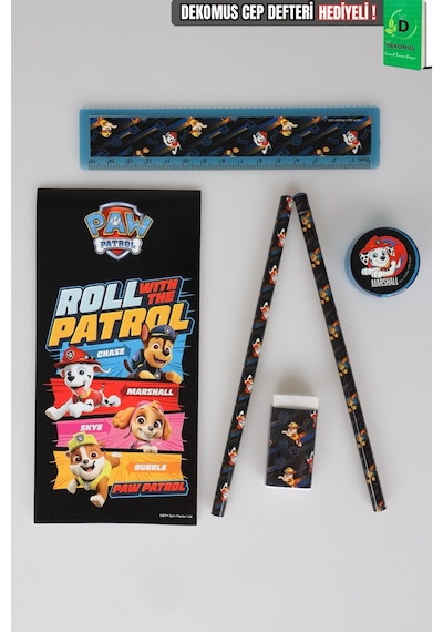 X Dekomus Lisanslı Paw Patrol Rescue Crew Collection 6'lı Kırtasiye Seti Not Defteri,2 Adet Kurşun Kalem,cetvel,silgi,kalemtraş Diğer