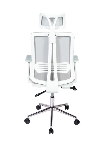 Ofisbazaar Up Beyaz Fileli Yönetici Koltuğu Ergonomik Başlıklı Ofis Koltuğu Gri Gri
