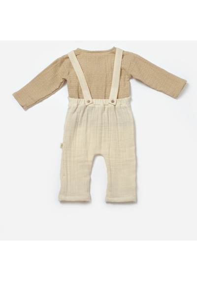 BabyCosy Organik Uzun Kollu Kazak & Salopet Seti Csym7045 001