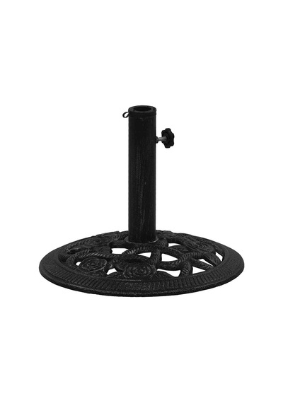 Bu 10,8 Kg Bronz Dökme Demir Şemsiye Tabanı - 45 Cm Ağır Hizmet Tipi Antika Stant, Zarif Çiçek Parşömeni İle 3,6/3,8/4,8 Cm Veranda Ve Bahçe Şemsiye Direklerine Uyar Diğer