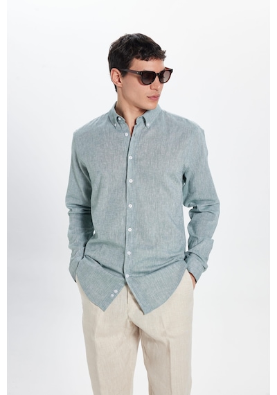 Tudors Erkek Slim Fit Dar Kesim Keten Efekt Premium Seri Düğmeli Yaka Düz Mint Gömlek-32816 Mint Tudors Erkek Slim Fit Dar Kesim Keten Efekt Premium Seri Düğmeli Yaka Düz Mint Gömlek-32816 Mint