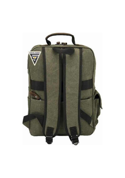 Ççs London 51565 Kanvas Laptop Sırt Çantası Haki