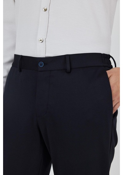 İmza Koyu Lacivert Esnek Yandan Cepli Casual Slim Fit Jogger Pantolon 1003250157 Koyu Lacivert