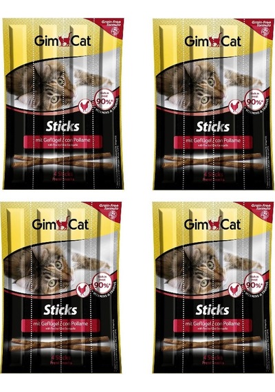 Gimcat Sticks Tavuklu Kedi Ödül Çubukları 4'lü 4 x 5 G