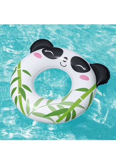 Panda Figürlü Çocuk Deniz Havuz Yüzme Simidi - 80 Cm - 3 - 6 Yaş Arası 36351 Çok Renkli