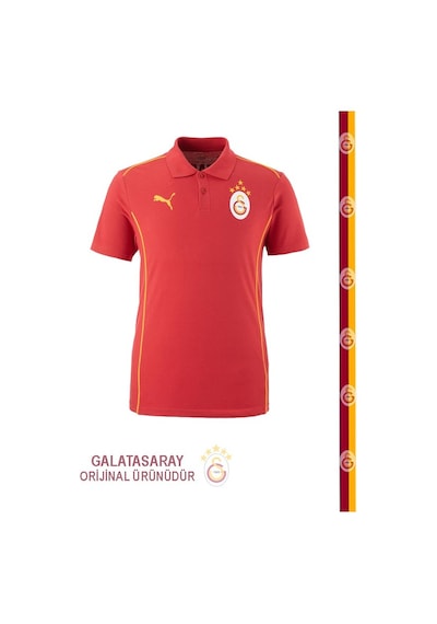 Galatasaray Puma A Takım Kırmızı 5 Yıldız Polo T-shirt Kırmızı