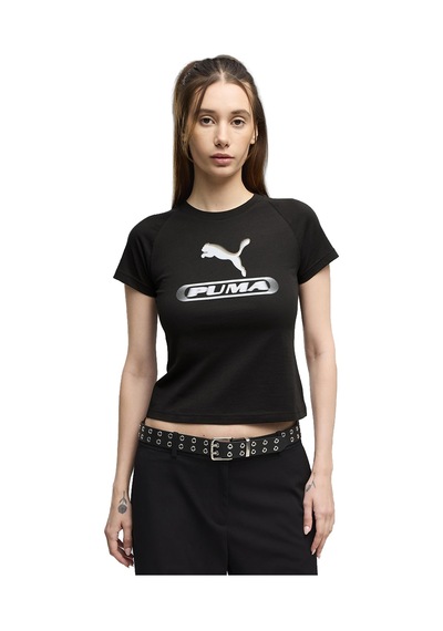 Puma Sport Graphic Kadın Siyah Günlük Stil T-shirt 69405101