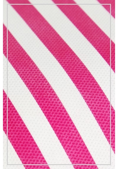 Vedsey Tekli 50x25x20 Cm Pembe Çizgili Baskısız Hurç Pembe