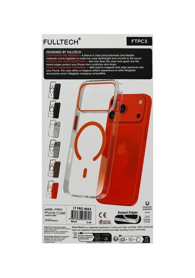 Apple iPhone 17 Pro Max Uyumlu Ftpc3 Magsafe Şarj Destekli Şeffaf Kılıf