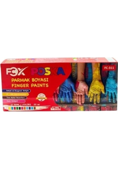 Fc-311 Poska Parmak Boya 12'li Karışık