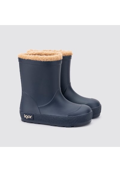 Igor İgor Kürklü Çocuk Yağmur Botu Yogi Borreguito W10306 003-marino