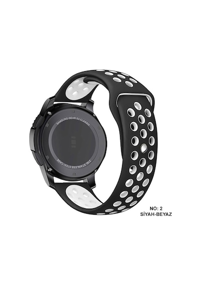 Huawei Watch Gt2 46 Mm Kordon 22 Mm Delikli Spor Silikon Kayış