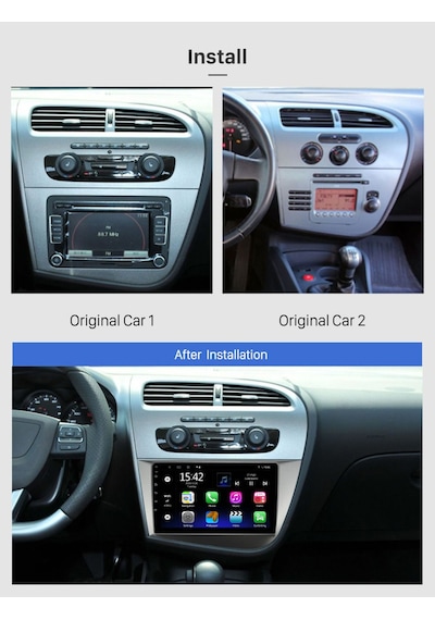 Seat Leon 2005-2012 Uyumlu Multi Medya Navi Gasyon Usb Kamera Carplayer