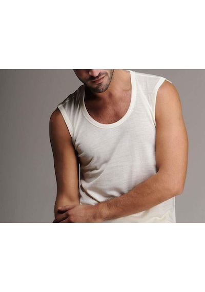 Hasyün Erkek Ince Yün Termal Atlet Bisiklet Yaka Woolmark Sertifi