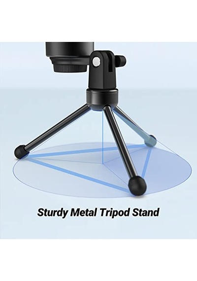 Fıfıne Kaymaz Kauçuk Ayaklı Masaüstü Mikrofonu İçin Tripod Standı, Sağlam Metal Yapı, Oyun, Podcasting, Toplantılar, Sohbet İçin Katlanabilir Masa Mikrofonu Standı