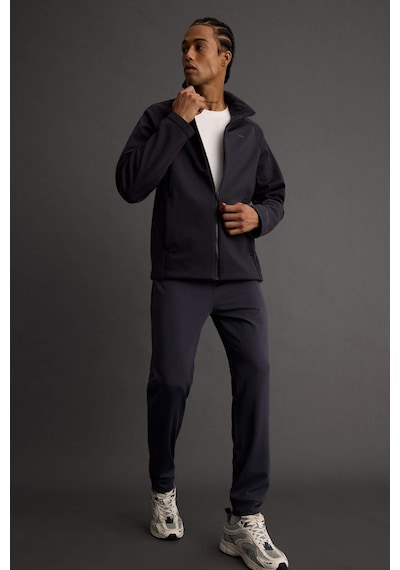 Defacto Defactofit Su İtici Slim Fit Dar Kesim Fermuarlı Softshell Yağmurluk E9495ax25auar214 Antrasit