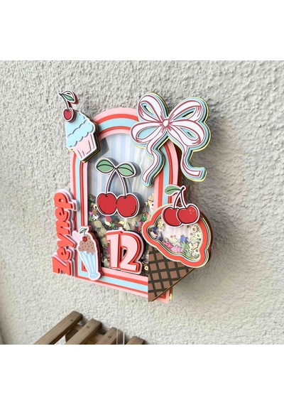 Kiraz Temalı Kız Çocuk Doğum Günü İsme Özel 3d Pasta Parti Doğum Günü Süsü Cake Topper Çocuk