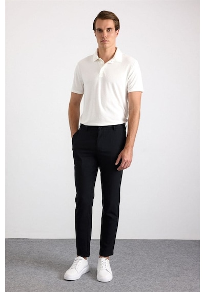 Süvari Siyah Slim Düz Jogger Pantolon Spn2020500010-s09
