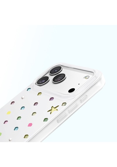 İphone 18 Pro Max Uyumlu Kılıf M-safe Şarj Özellikli Zore Paris Axen Sert Pc Kapak Beyaz