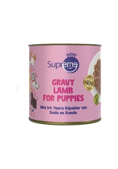 Supreme Dog Sos İçinde Kuzulu Mini Irk Yavru Köpek Konservesi 200 Gr X 12 Adet