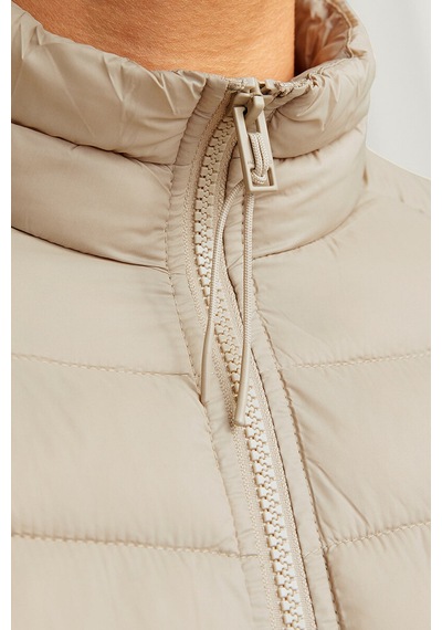 Jack & Jones Erkek Dik Yakalı Şişme Mont - 12258444 Krem