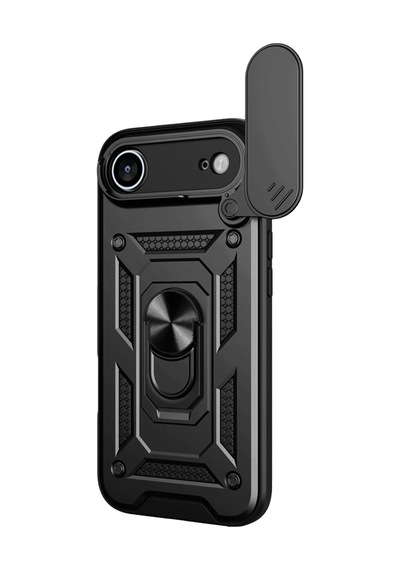 Durukar Apple, Uyumlu iPhone 17 Air Pars Lens Yüzüklü Silikon - Siyah