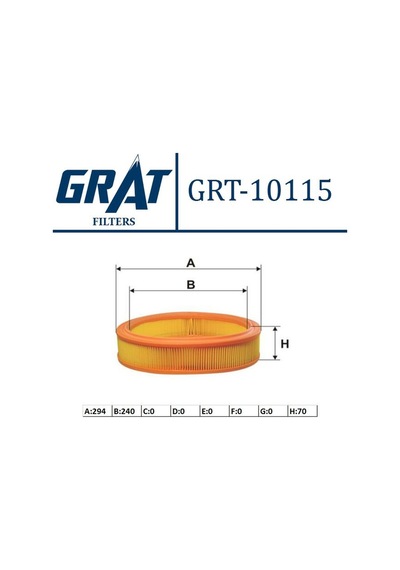 Hava Filtresi Grat 10115 Fiat Doblo / Punto