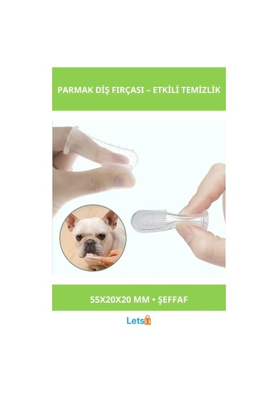 Şeffaf Parmağa Takılan Diş Kaşıma Fırçası Kedi Ve Köpekler İçin