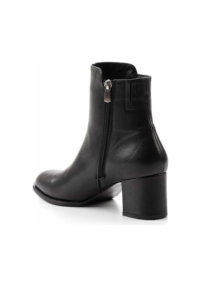 Siyah Hakiki Deri Kadın Bot & Bootie K02208020903 Siyah